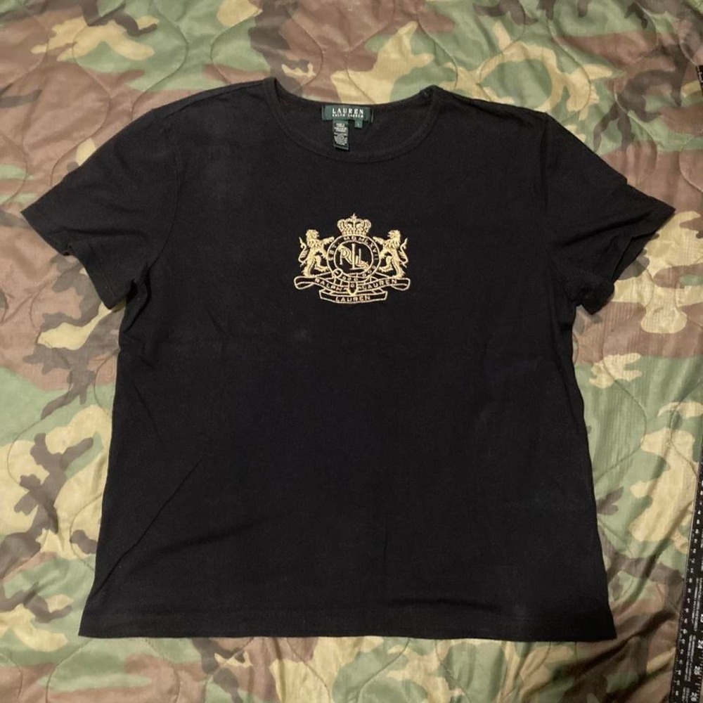 Lauren Ralph Lauren crest embroidery vintage‎ tee